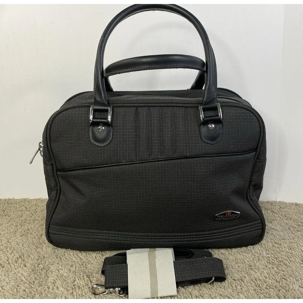RICARDO Beverly Hills Carry-On Suitcase Satchel Bag Weekender Travel Dark Gray